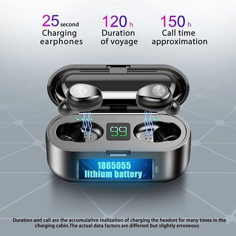 Wireless Bluetooth Earbuds In-ear Noise Cancelling Headphones For All Devices UK_voghion.com