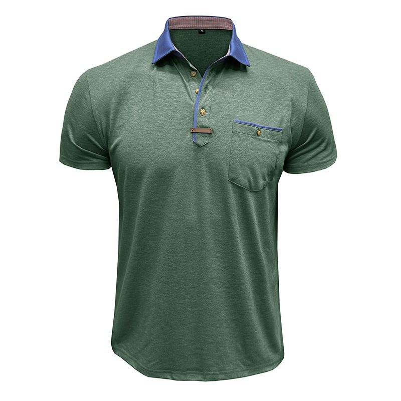 Grenzüberschreitende Sommer europäischen und amerikanischen Herren Kurzarm Revers T-Shirt, Außenhandel Herren Polo Shirt Casual Top Großhandel_voghion.com