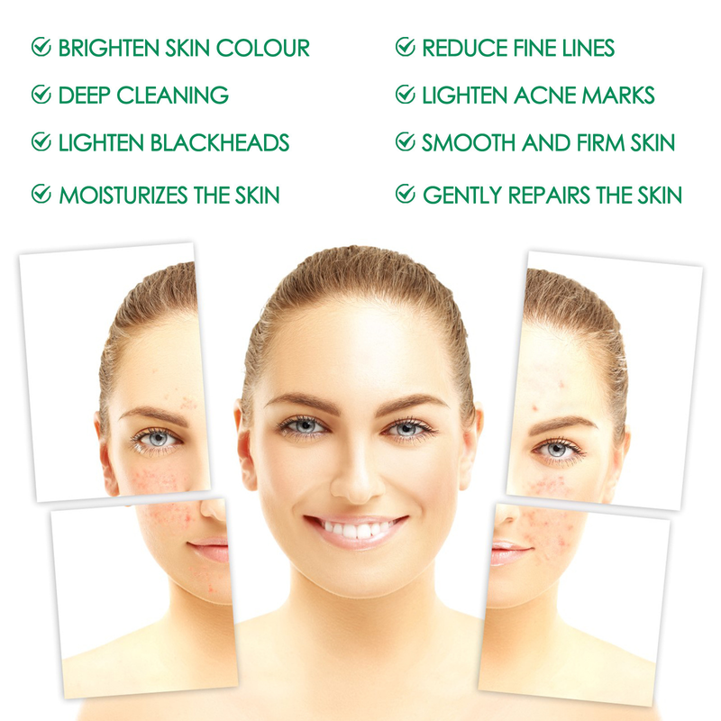 Téi OUHOE Gréng Vitamin Reinigungsmaske Gesiichtsakne Entfernt Déif Feuchtigkeitsspender Verschmierung Feinporenhaut_voghion.com