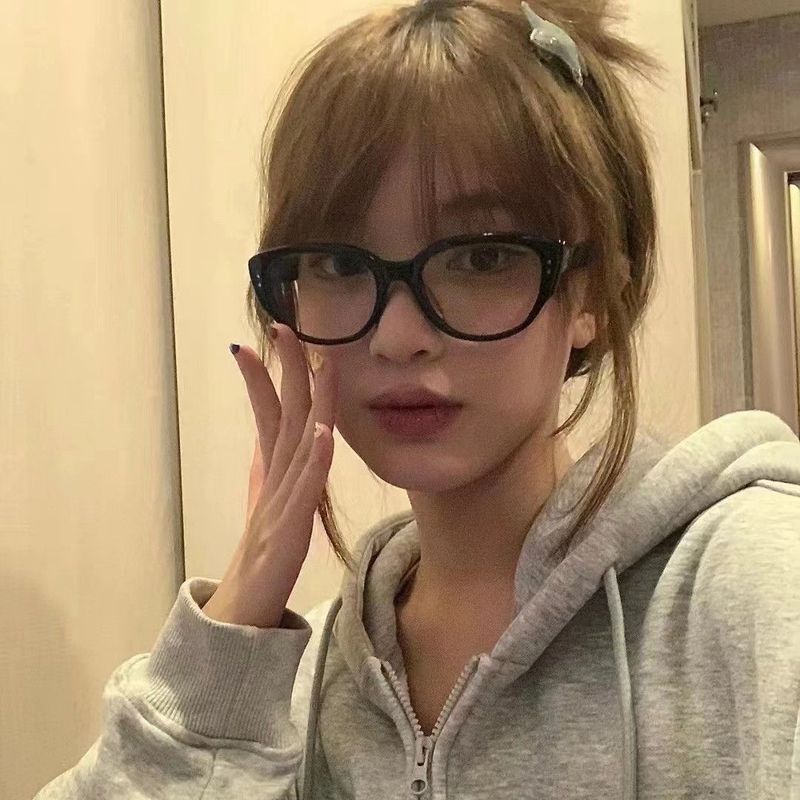 rimmed Eyeglasses Frames Cat Eye Square Round Face Slim Fit Presbyopia Glasses_voghion.com