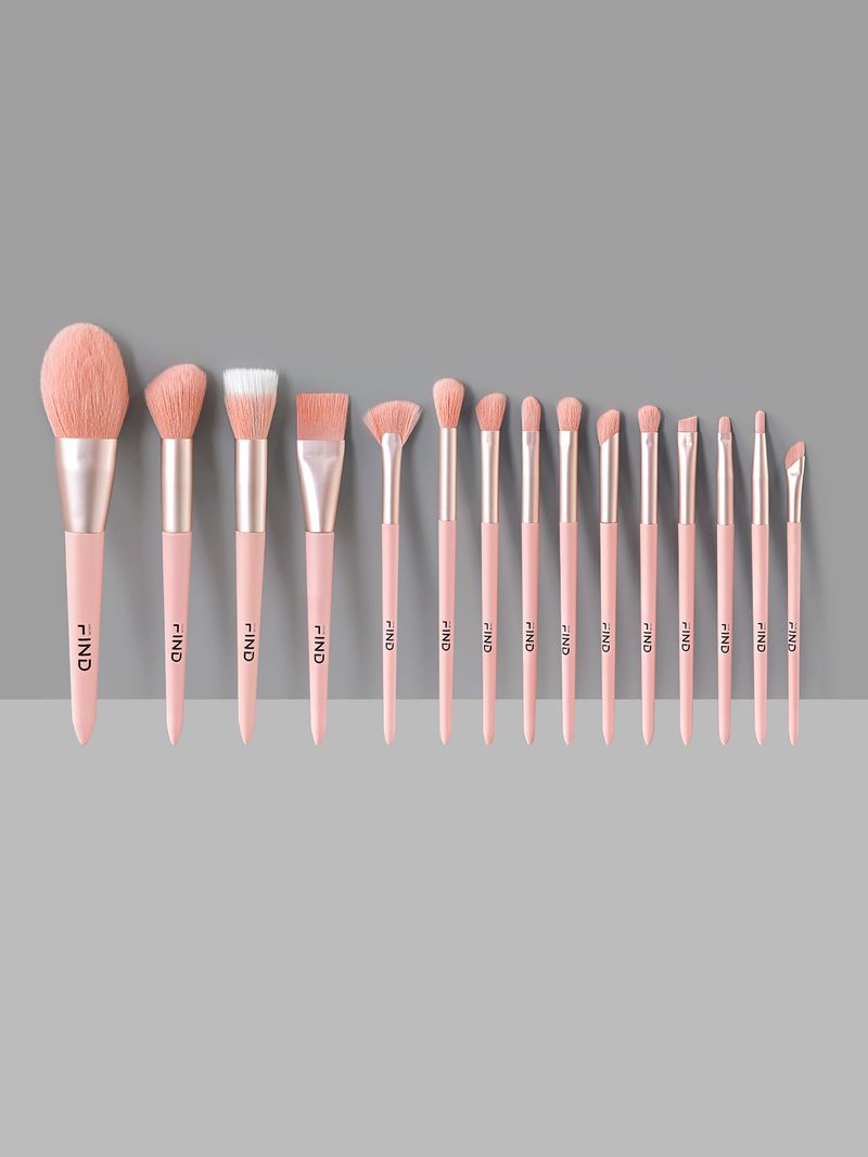 15 rosa Make-up-Pinsel-Set Beauty-Tools FINDCOLOR Geschenk für den Heimgebrauch_voghion.com