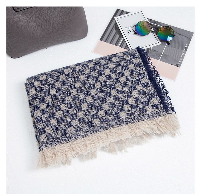 Collo da uomo unisex spesso con scialle in suplaid con flusso di filigrana per le donne_voghion.com