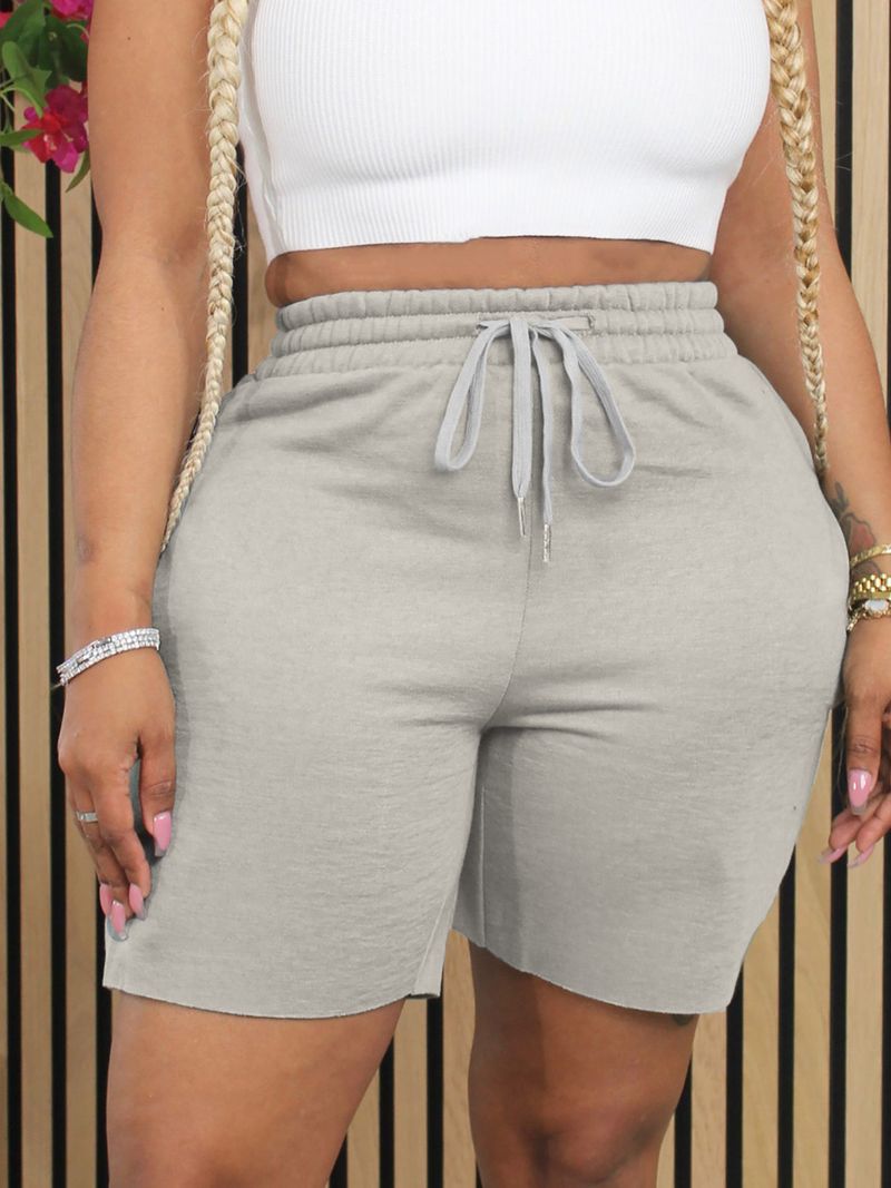 Pantaloni casual alla moda in tinta unita con pantaloncini con coulisse nuovi 2024 da donna_voghion.com
