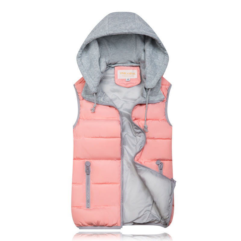 Gilet invernale da donna in cotone, gilet corto e caldo_voghion.com