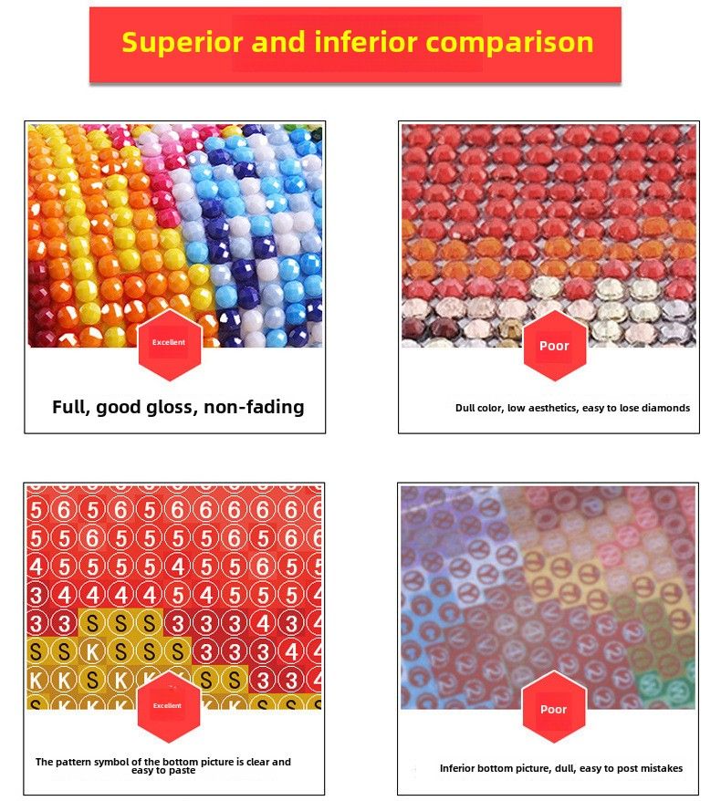 DIY diamantmaleri, 30 * 40 cm (gratis high-end guldbelagt mønster fotoramme)_voghion.com