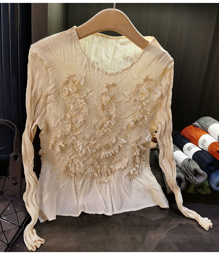 Vêtements pour femmes, jupe plissée à fleurs, haut de gamme, fait à la main, deux pièces, tempérament, mode, costume féminin, automne, nouveauté_voghion.com