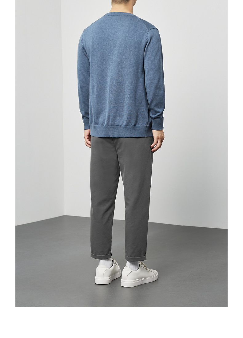 Men's Clothing Men's Knitted Cardigan 2024 Spring and Autumn Basic Sweater V-Neck Solid Color Knitted Sweater_voghion.com