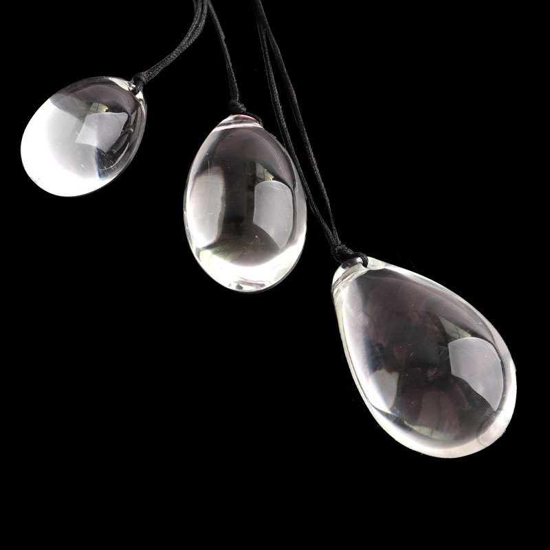 Perline di vetro trasparente Back Court Pull Bead l Ball Butt Plug 21/25/30mm Diametro Sesso anale Tos per donna uomo_voghion.com