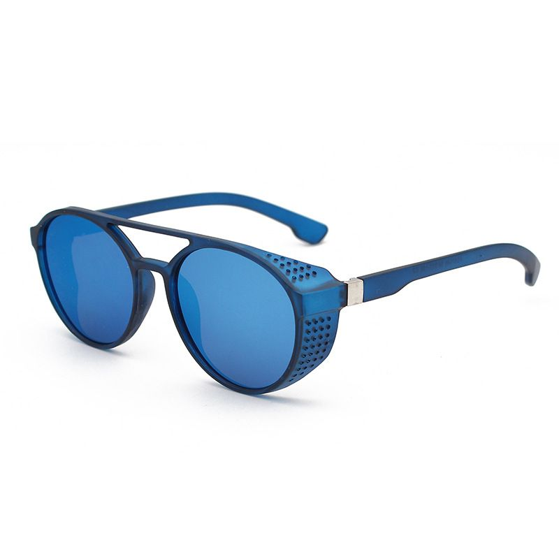 Tendencia de moda nuevas gafas de sol retro redondas steampunk_voghion.com