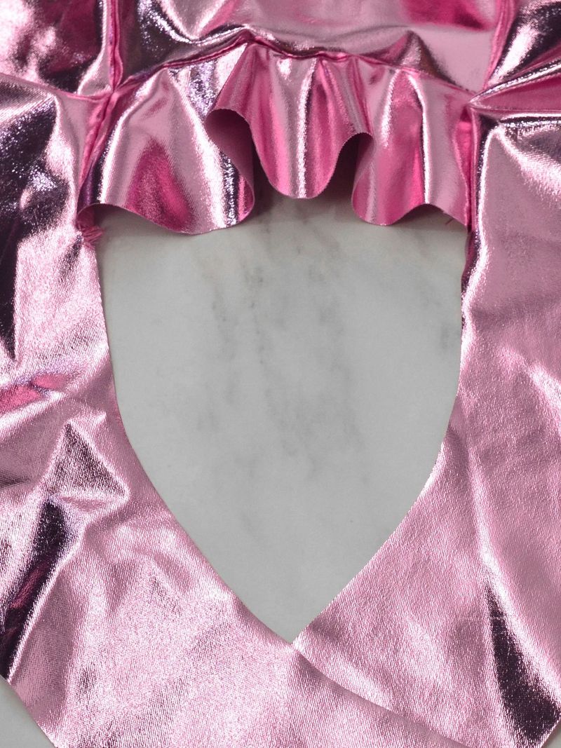Gonna a coda di pesce in PU riflettente con nappa a nastro stile caldo da donna, gonna leggermente elastica e irregolare, gonna a mezza lunghezza, gonna alla moda_voghion.com