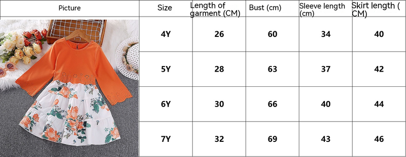 Vêtements pour enfants, haut à manches longues, demi-jupe imprimée, ensemble deux pièces pour filles, nouvelle collection printemps 2024_voghion.com