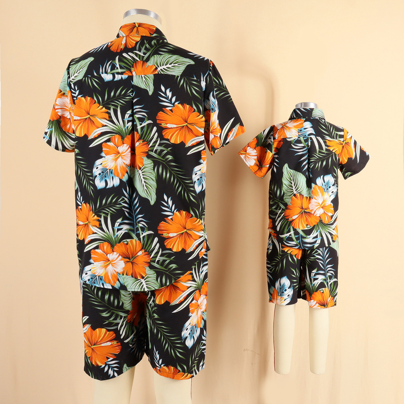 Ensemble chemise et robe parent-enfant commerce extérieur XX0129_voghion.com