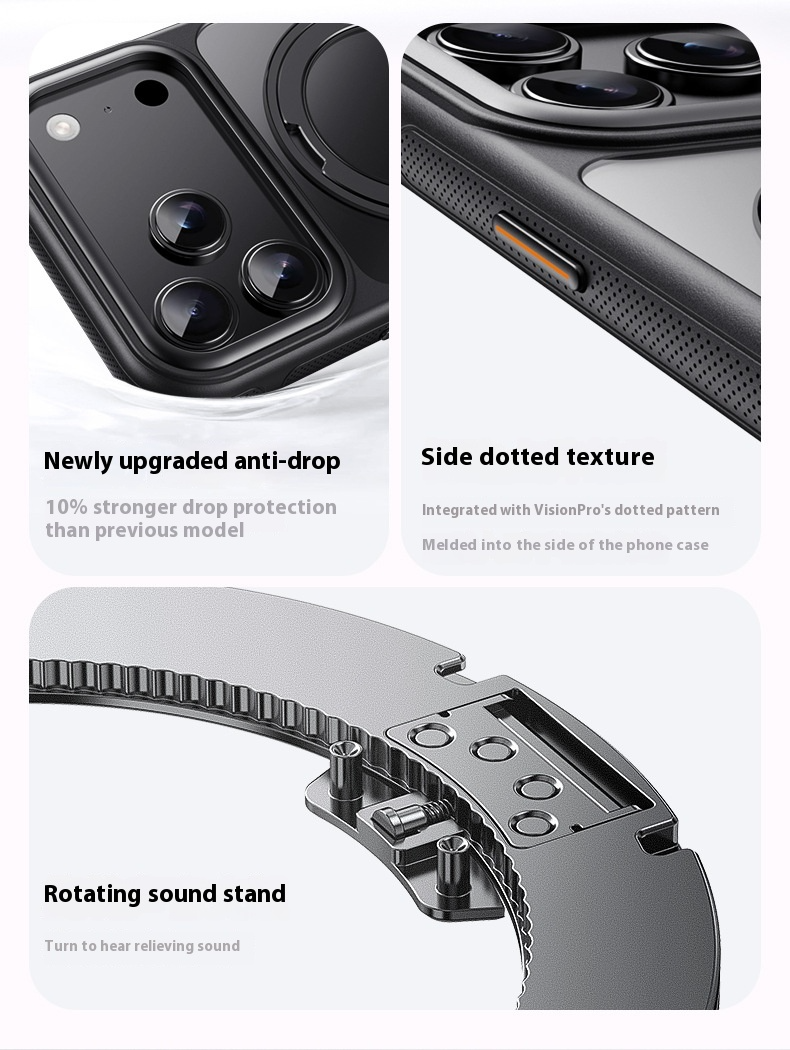 Universelle drehbare Handyhülle mit magnetischem Ständer für iPhone 17 und iPhone 16 Pro Max – Schutzhülle mit 360°-Drehung und starkem Magnet_voghion.com