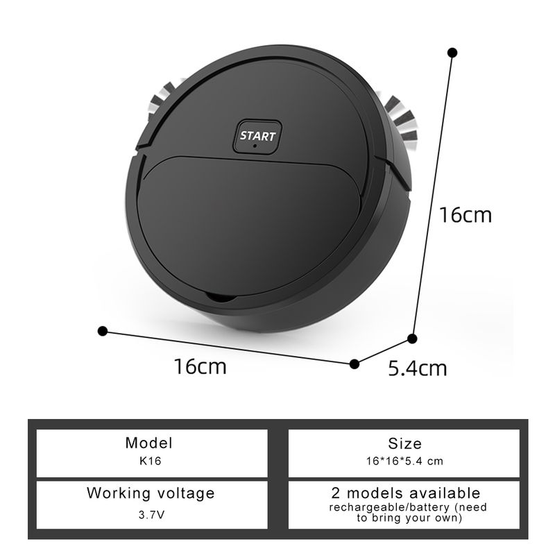 1PC Robot Aspirapolvere Spazzante Completamente Automatico che Lava Il Pavimento Mini Aspirapolvere Uso Domestico Lazybones Intelligente 3 In1 Spazzatrice_voghion.com