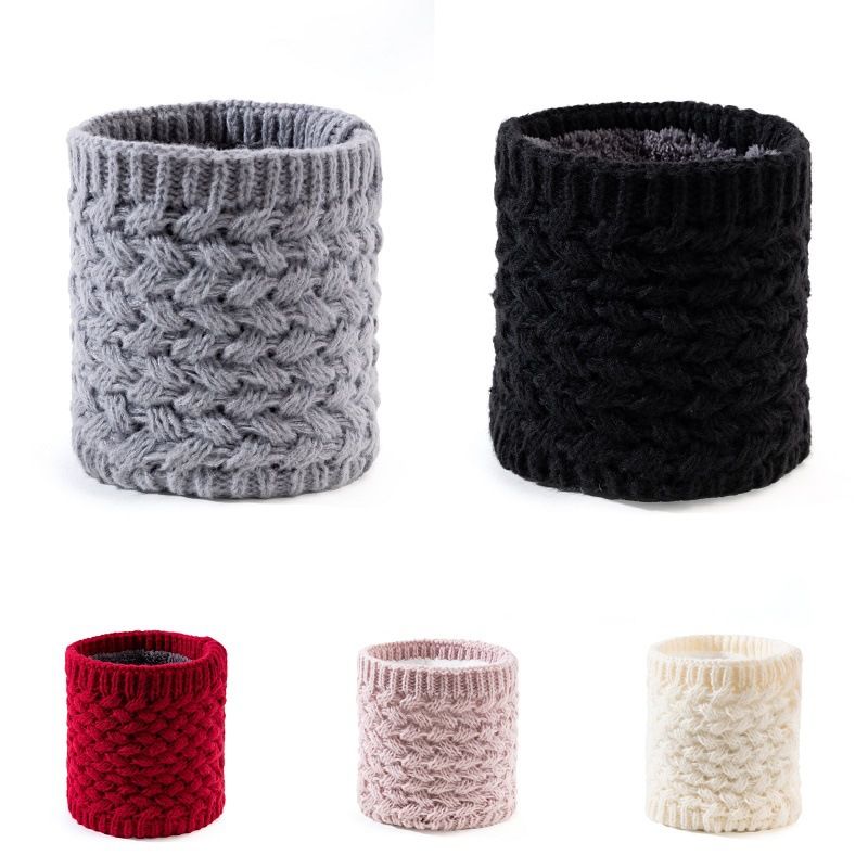 Sciarpa invernale da donna versatile per protezione della testa e del collo, da uomo, spessa, tinta unita, calda, lavorata a maglia_voghion.com