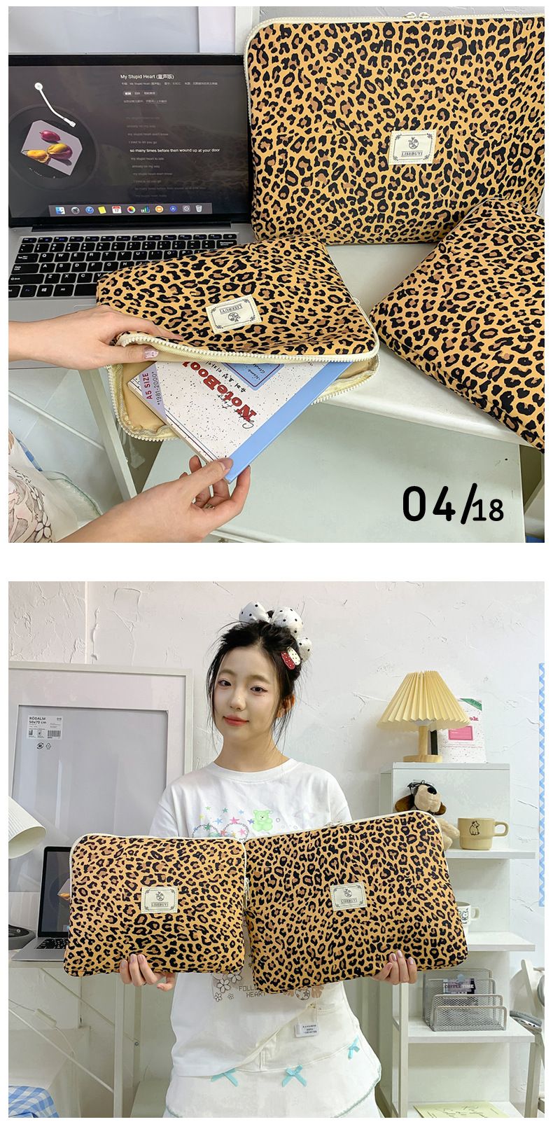 Tablet Computer Bag Liner Bag New Print Bear 11/13 14 Inch Notebook Storage Bag Female_voghion.com