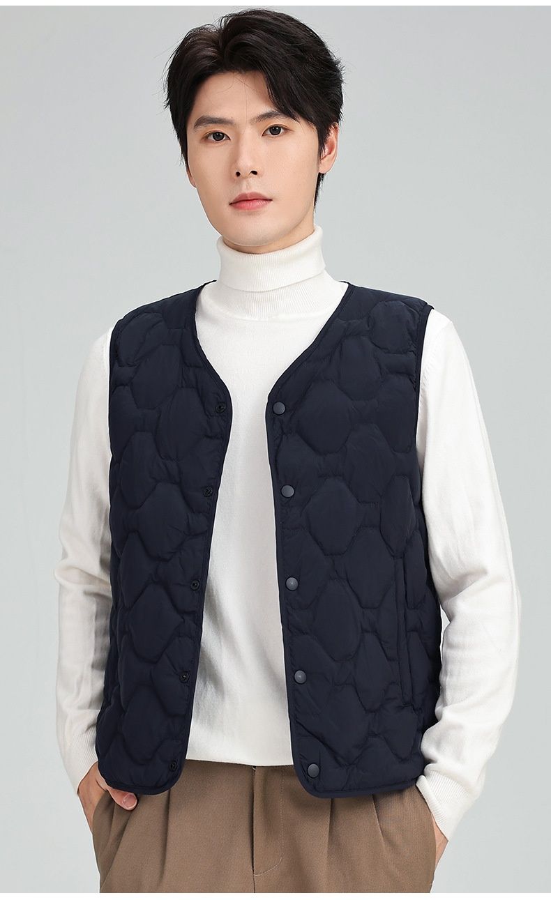 Pulse 2025 Automne Hiver Nouvelle collection de sous-vêtements pour hommes - Gilet léger en duvet de canard, chaud et polyvalent, en vente en gros_voghion.com