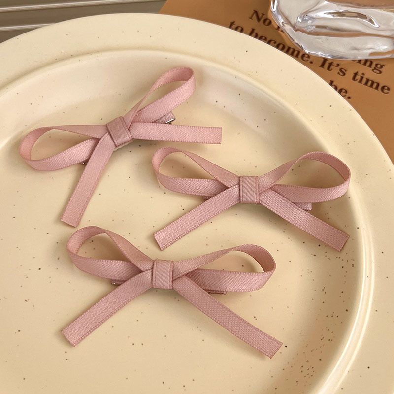 Clip a una linea in stile pizzo francese con nastro dall'atmosfera dolce e speziata Fermaglio per capelli intrecciato con fiocco piccolo Clip per copricapo con acconciatura da principessa_voghion.com