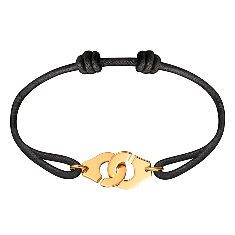 Heldig rødt armbånd håndjern sammenlåsende Valentinsdag par utvidbart farget armbånd dekorasjon_voghion.com