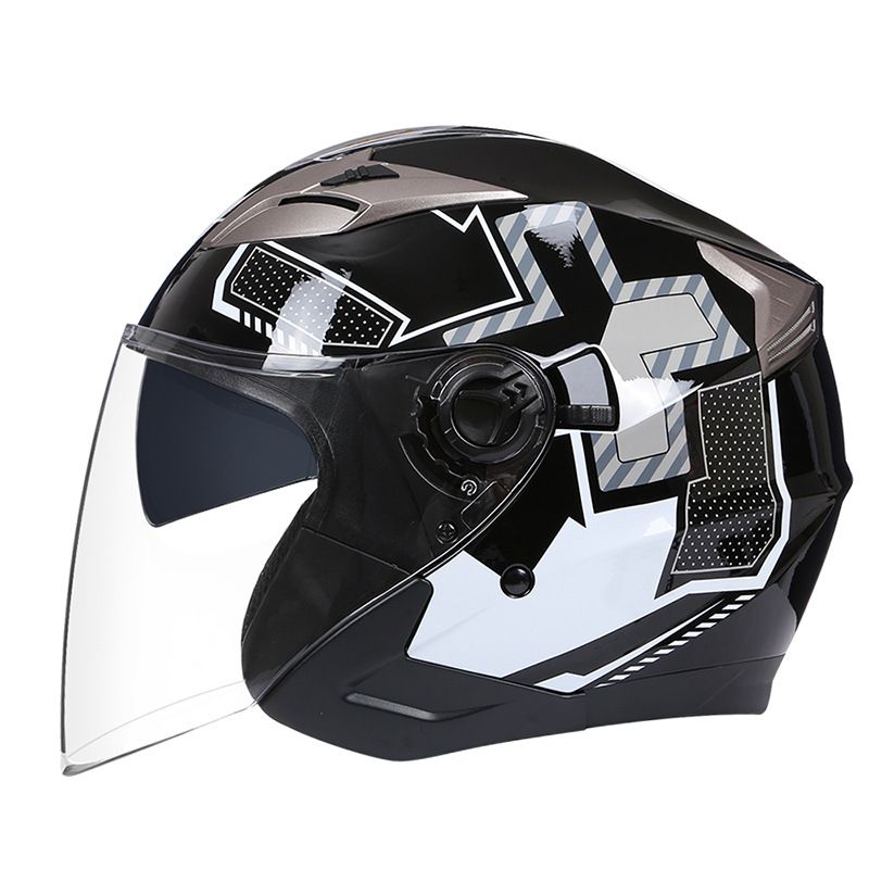 Batteri bilhjälm Vuxen fyra säsonger allmän motorcykel halvhjälm sommar ridhjälm_voghion.com