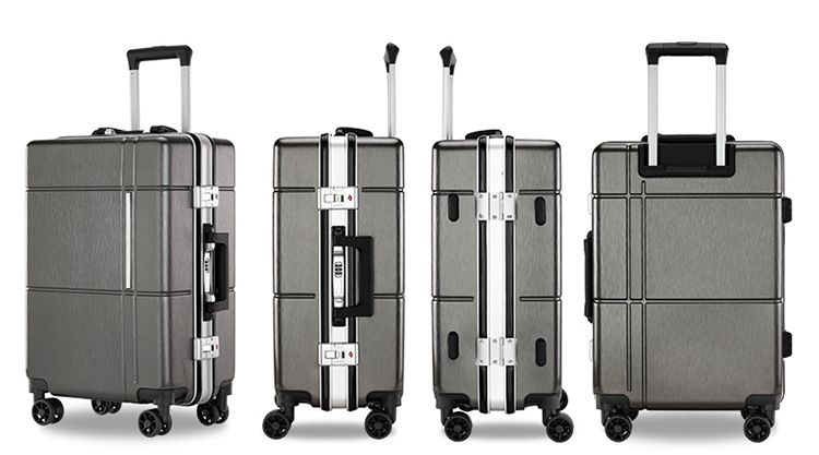 Aluminum-framed Luggage Men's And Women's Suitcases Carousel Wheel Combination Case Large Capacity Boarding Case For Students_voghion.com