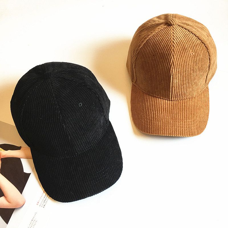 Otroška korejska različica enobarvne svetlobne žametne baseball kape za moške jesensko-zimske trendovske ujemajoče se nevtralne barve_voghion.com