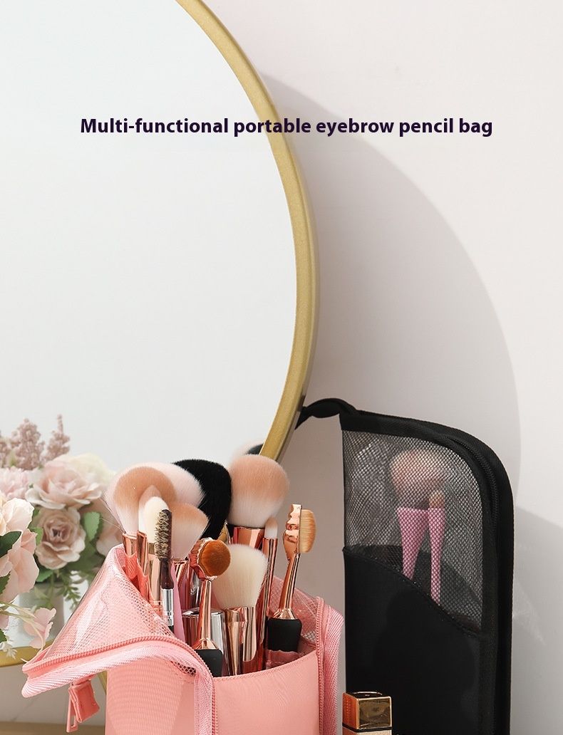 Sac de maquillage Portable, sac de rangement de produits de maquillage étanche et Visible, sac de rangement multifonctionnel de grande capacité Simple_voghion.com