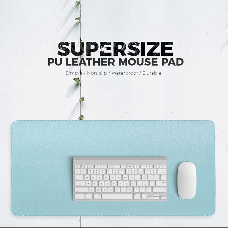 Double-side Portable Large Mouse Pad Gamer Waterproof PU Leather Suede Desk Mat Computer Mousepad Keyboard Table Cover_voghion.com
