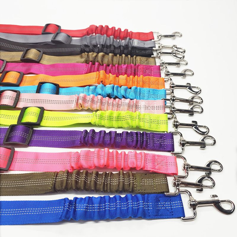Pet Reflective Elastic Car Cushion Safety Harness Dog Leash_voghion.com