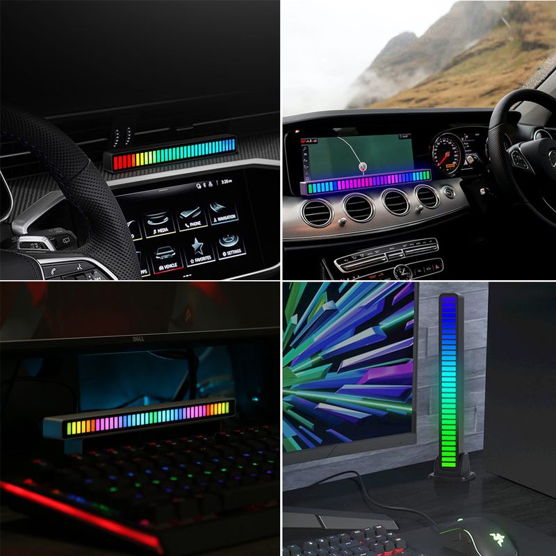 Muziekritmesensorlamp voor gamekamer, computermonitordecoratie, RGB LED-lichtstrips, chique decoratieve armaturen_voghion.com