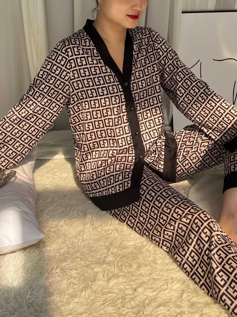 Costume ample imprimé décontracté pour femmes, ensemble deux pièces, beauté, automne et hiver, 2023_voghion.com