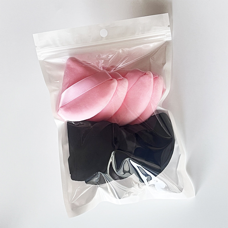 Make-up-Tools & Zubehör Samt Schwarz Fächerförmiger Puder-Make-up-Schwamm Puff Cross Border Boxed Air Cushion Trockenpuder-Einstellung_voghion.com