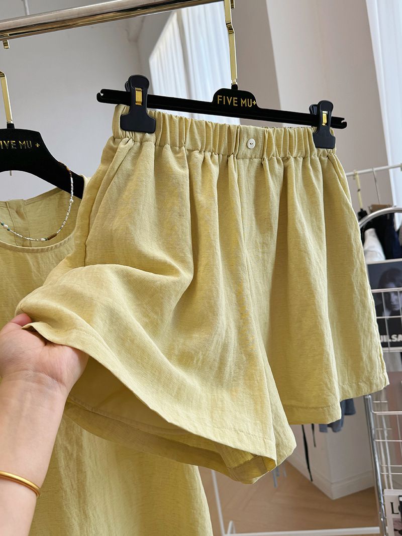 Ensemble deux pièces tendance pour femme, tenue d'été de style fin et élégant, ensemble complet_voghion.com