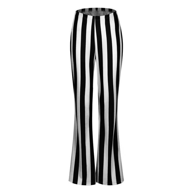 Women's Loose Wide-leg Vertical Stripe Sports Casual Pants_voghion.com