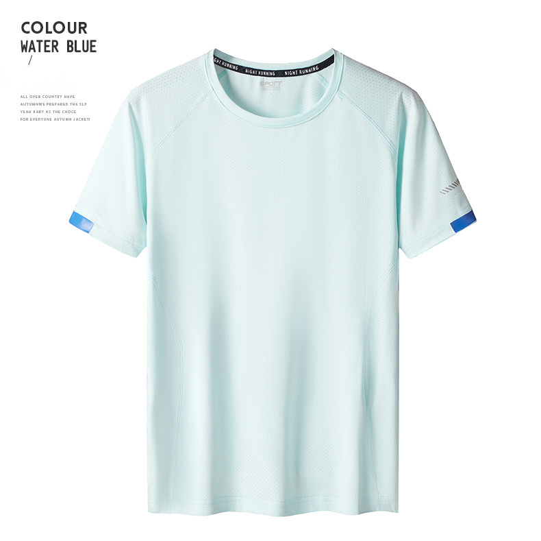 C&J Καλοκαιρινό κοντομάνικο μπλουζάκι ανδρικό αθλητικό μπλουζάκι εξωτερικού χώρου μεγάλο ελαστικό κοντομάνικο γρήγορο στέγνωμα_voghion.com