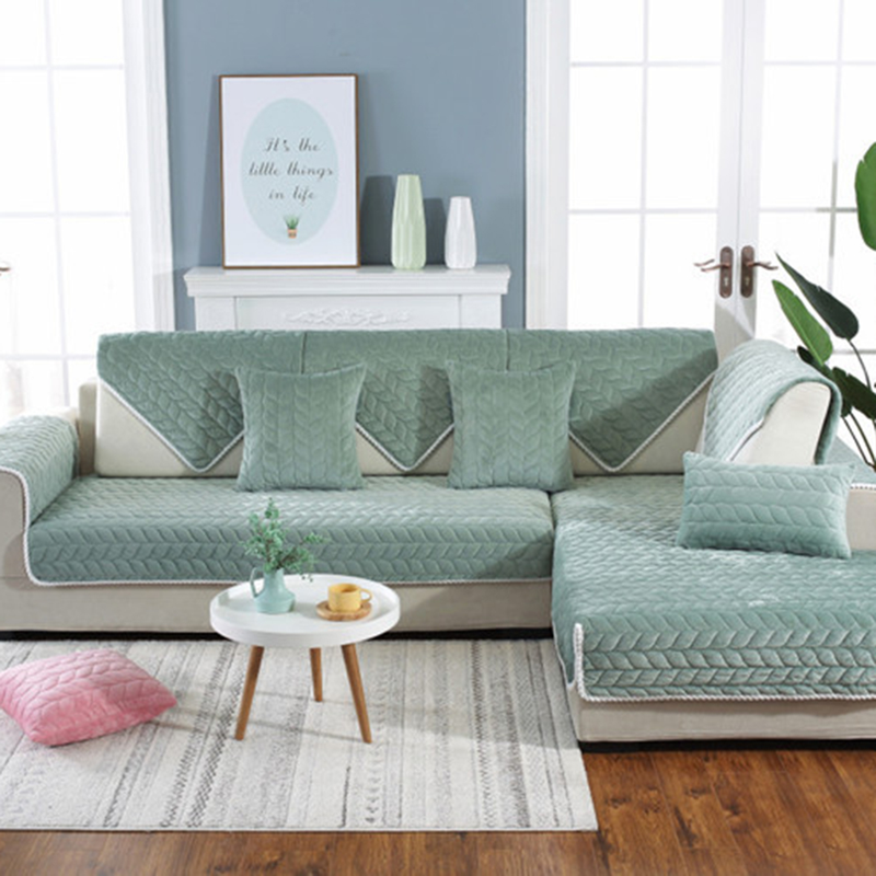 Myk sofa Sofa deksel Sklibestandig teppe Teppe Pute Gulvmatte Hjem setepute_voghion.com