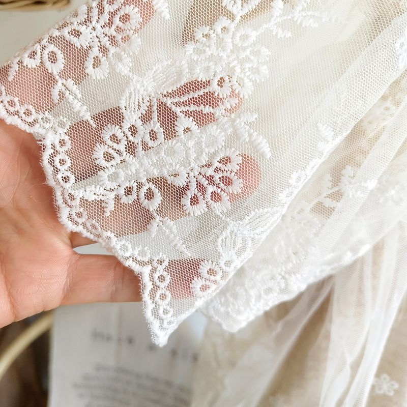 Mother & Kids Baby jumpsuit Korean version baby girl lace summer flying sleeves fart clothes newborn 100 days old princess skirt_voghion.com