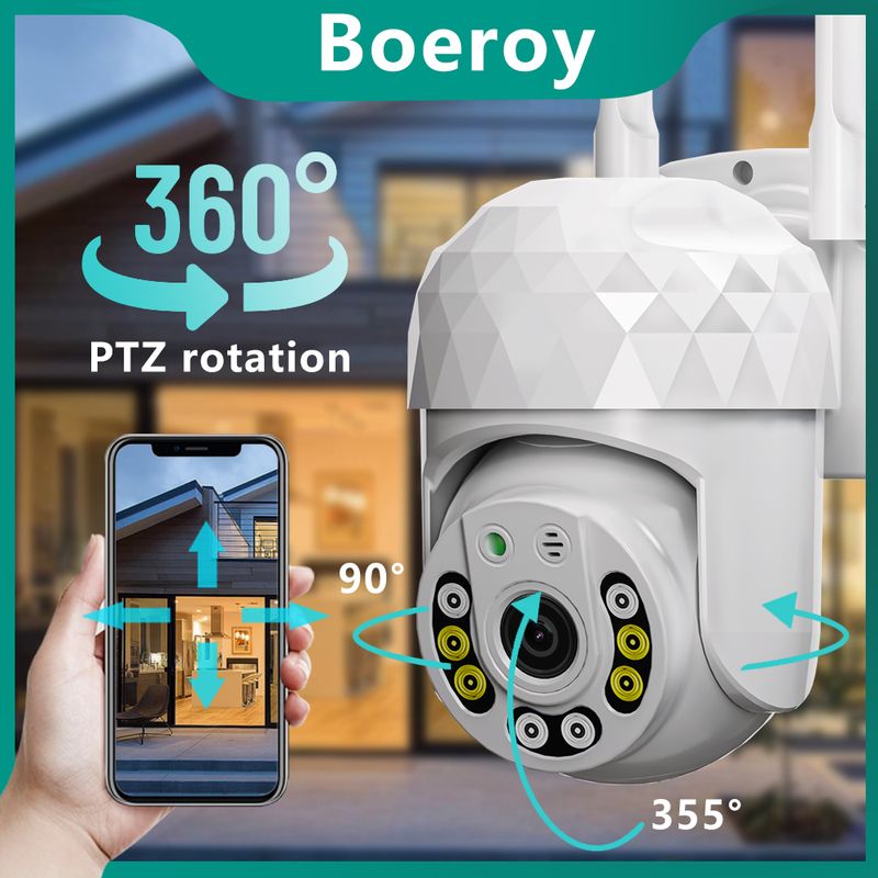 V380 Pro 2MP HD Utendørskamera Mer LED-lys Sikkerhet WiFi Vanntett Støvtett Smarthjem Nattsyn Telefonapp_voghion.com