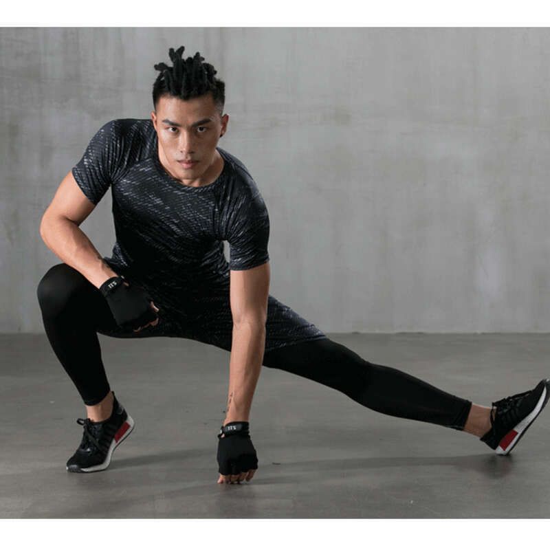 Sportinės tamprės, vyriškos sportinės bėgimo kelnės, greitai džiūstančios PRO krepšinio septynių taškų tamprės_voghion.com