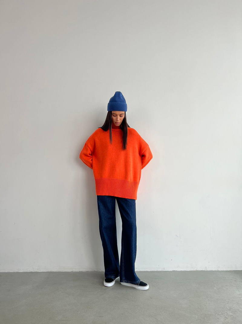 Half turtleneck sweater autumn and winter women's commuter solid color turtleneck knitted pullover sweater_voghion.com