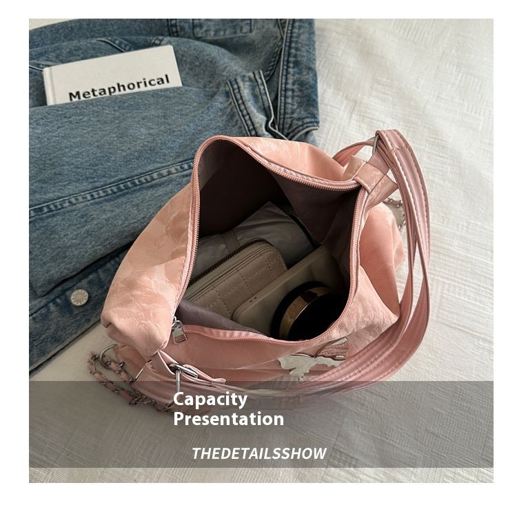 2024 nuova farfalla coreana moda zaino tracolla a catena borsa a tracolla singola borsa per studenti in classe borsa tote di grande capacità_voghion.com