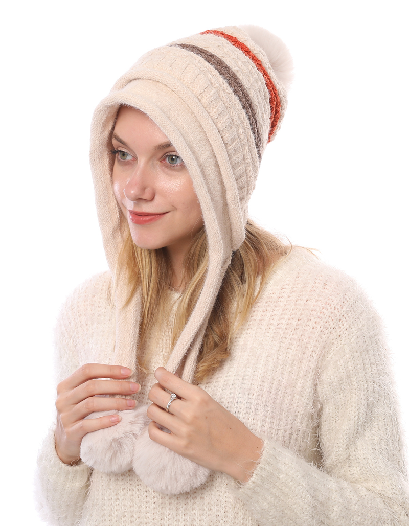 M9012 New Autumn and Winter Plush Thickened Warmth Knitted with Chenille Soft Women's Woolen Hat_voghion.com