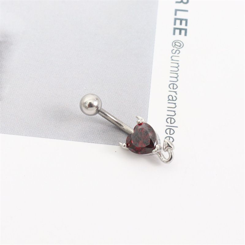 moda nuovo anello ombelico piccolo diavolo chiodo ombelico acciaio inossidabile zircone ombelico all'ingrosso gioielli puntura_voghion.com