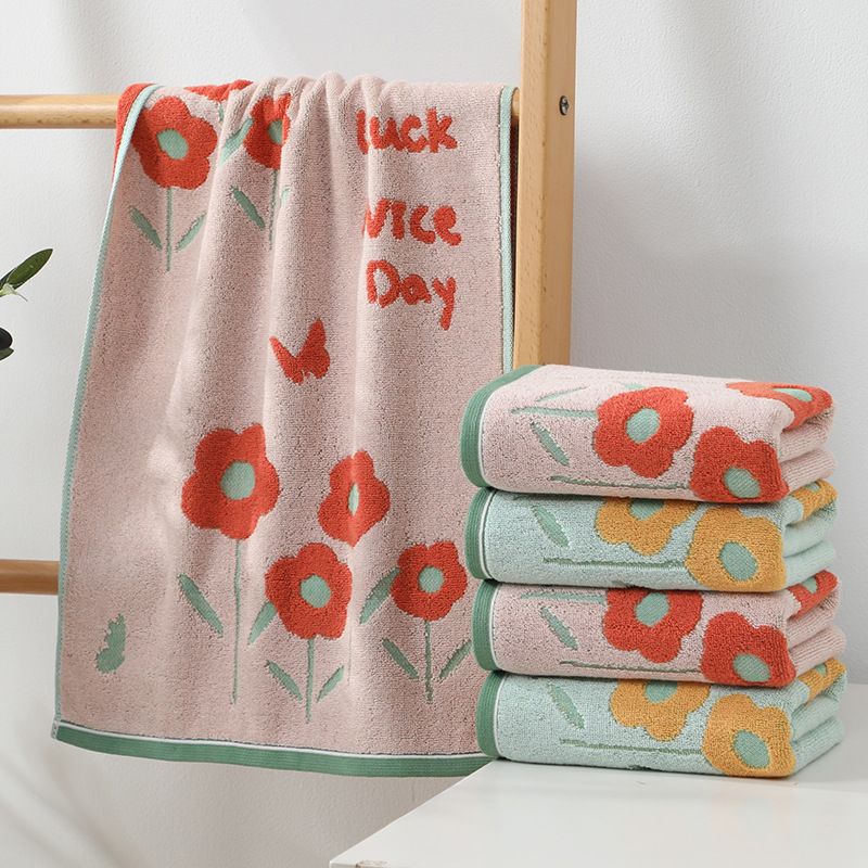 Toalha 100% algodão classe A, absorve água e não solta pelos. Embalagem independente, toalha de rosto para uso doméstico, algodão puro._voghion.com