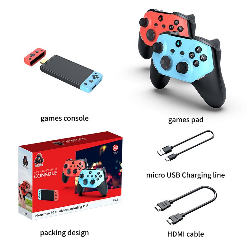 New Product M66 Home Large 3D PS2 Wireless Dual Handle TV Game Console_voghion.com
