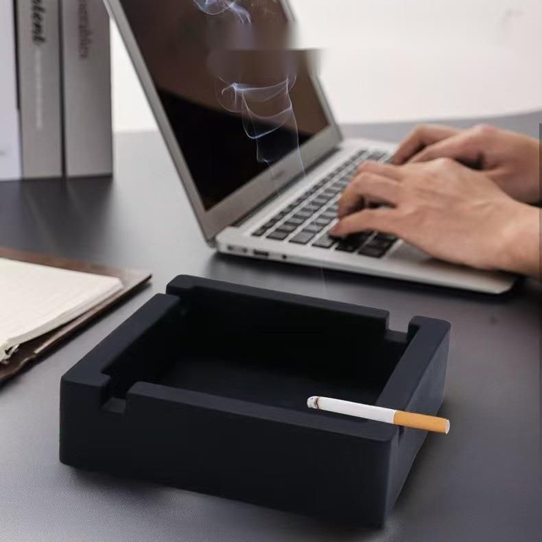 DIY Silicone Ins High-End Home Square Ashtray Hotel_voghion.com