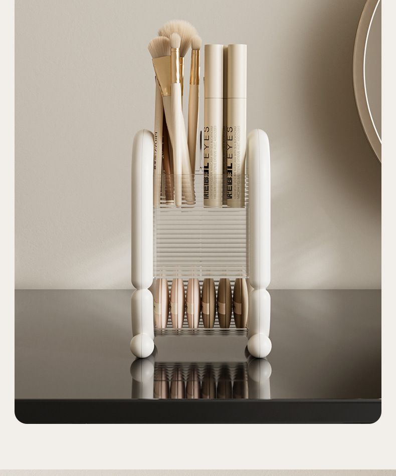 Makeup Tools & Accessories Makeup Brush Storage Bucket Beauty Home Desktop Storage Transparent Makeup Storage Box Student Large Capacity Rack_voghion.com