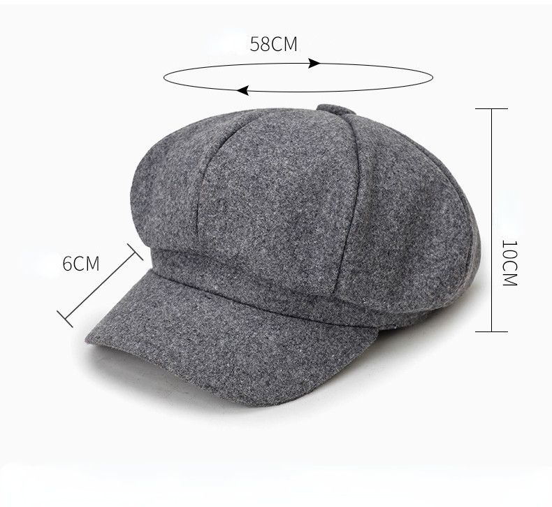 Neu eingetroffen Neue Feste Herbst Winter Berets Dame Außen Einstellbare Mädchen Warme Casual Dicke Kappe Hut Für Frauen_voghion.com