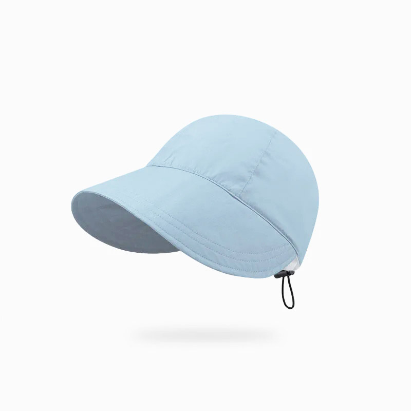Cappellini estivi pieghevoli a tesa larga con coulisse regolabili per uomo Donna Cappelli da spiaggia all'aperto Visiere ad asciugatura rapida_voghion.com