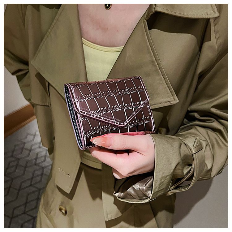 Fashion Stone Pattern Wallet Mini Multi-Card Short Clutch_voghion.com